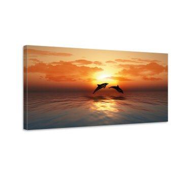 3D Jumping Dolphins wall art prints - TenStickers