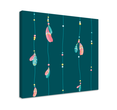 Feather canvas wall art decorative feather design - TenStickers