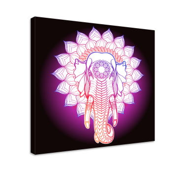 Elephant wallart majestic elephant mandala - TenStickers