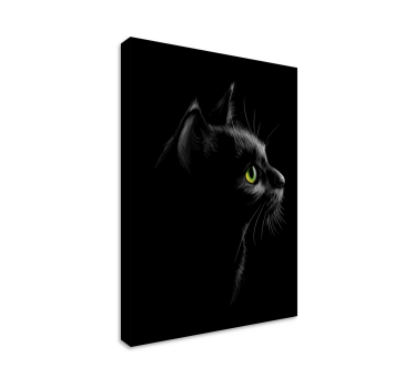 Black cat wall art canvas - TenStickers
