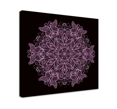 Butterfly Mandala butterfly canvas picture - TenStickers