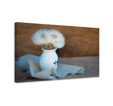 Dandelion puff bouquet flowers canvas - TenStickers