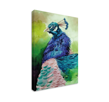 Bird canvas wall art majestic peacock portrait - TenStickers
