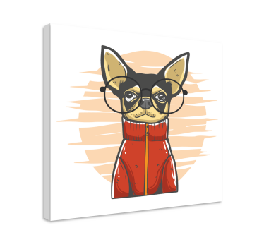 Dog wall art stylish canine portrait - TenStickers