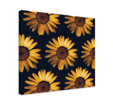 Yellow sunflower floral canvas - TenStickers
