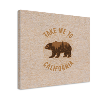 Animal canvas wall art california bear design - TenStickers
