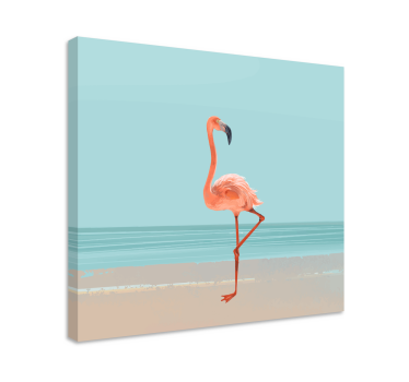 Bird canvas wall art graceful flamingo pose - TenStickers