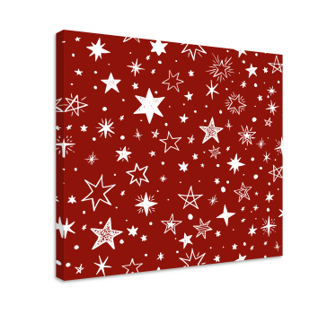 Red watercolour star canvas art - TenStickers
