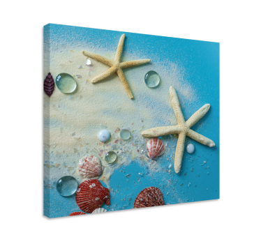 Starfish on colorful sand 3D canvas pictures - TenStickers