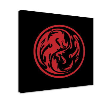 Dinosaur canvas wall art with lively dragon design - TenStickers