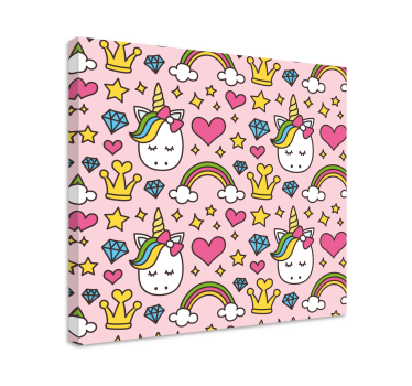 Unicorn pictures framed cute unicorn design - TenStickers