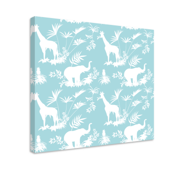 Elephant and Giraffe elephant wallart - TenStickers