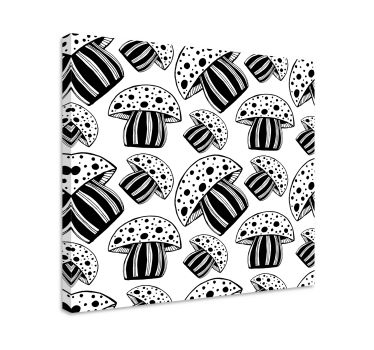 Fish canvas with mushroom design - TenStickers