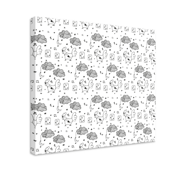 Animal canvas wall art charming feathered friends - TenStickers