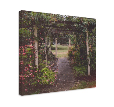 Floral garden path flowers  canvas - TenStickers