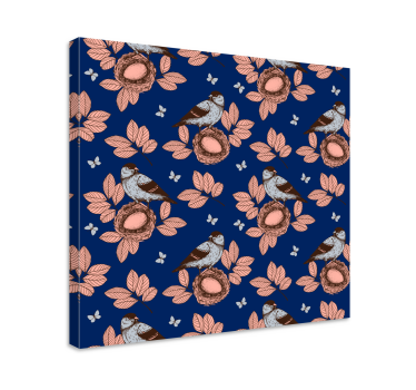 Nesting together bird canvas wall art - TenStickers
