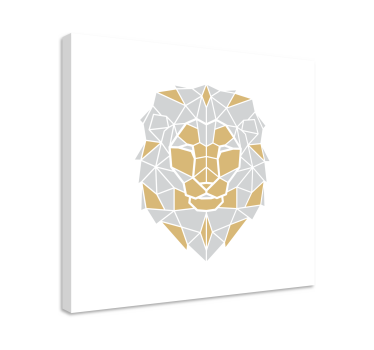 Horse wall art geometric lion head - TenStickers