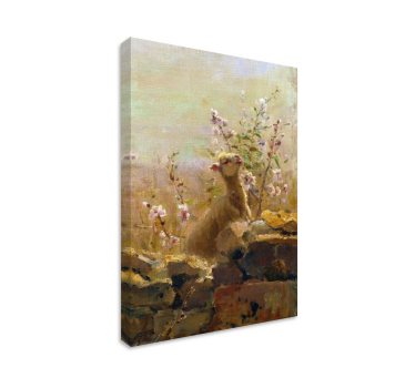 Sheep encounter animal canvas print - TenStickers