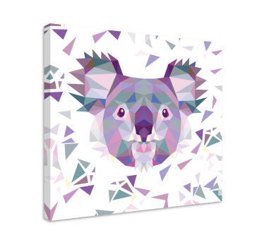 Horse wall art geometric koala face - TenStickers