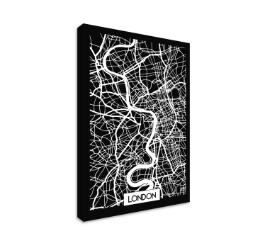 London Topographic Map City skyline prints - TenStickers
