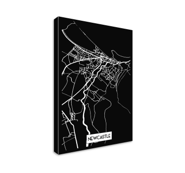 Newcastle Topographic Map City skyline prints - TenStickers