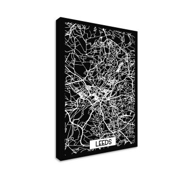 Leeds Topographic Map City skyline prints - TenStickers