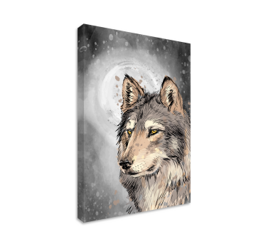 Wolf draw animals on canvas - TenStickers