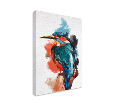 Watercolor kingfisher bird canvas prints - TenStickers
