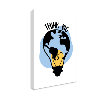 Think big motivational wall canvas  - TenStickers