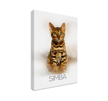 Pet portrait image personalised canvas print - TenStickers