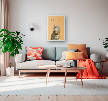 Minimalist pet portrait office canvas art - TenStickers