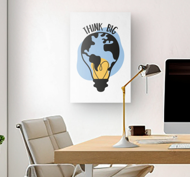Think big motivational wall canvas  - TenStickers