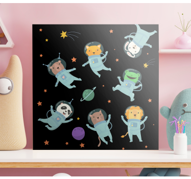 Animal canvas wall art cosmic animal journey - TenStickers