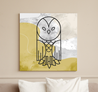 Animal canvas wall art minimalist owl silhouette - TenStickers