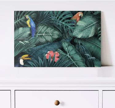 Animal canvas wall art tropical birds paradise - TenStickers