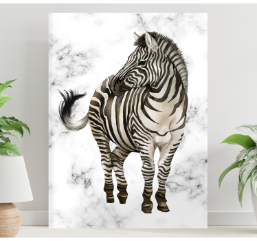Animal canvas wall art zebra elegance - TenStickers