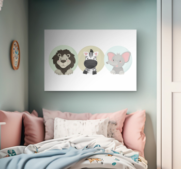 Animals set animal canvas - TenStickers