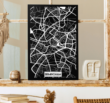 Birmingham Topographic Map City skyline prints - TenStickers