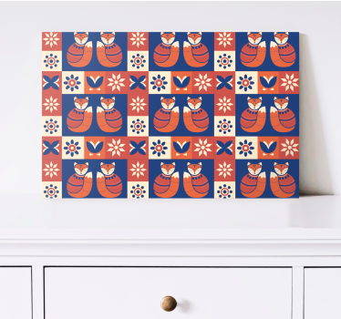 Cat wall art friendly feline design - TenStickers