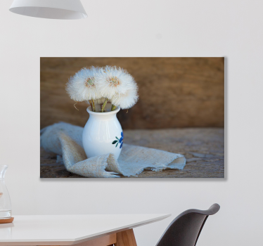 Dandelion puff bouquet flowers canvas - TenStickers