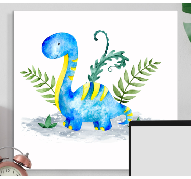 Dinosaur canvas wall art cute dino character - TenStickers