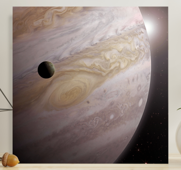 Dinosaur canvas wall art jupiter's cosmic dance - TenStickers