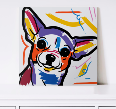 Dog wall art colorful canine artwork - TenStickers