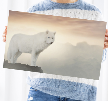 Dog wall art majestic arctic wolf print - TenStickers