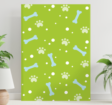 Dog wall art paw print design - TenStickers