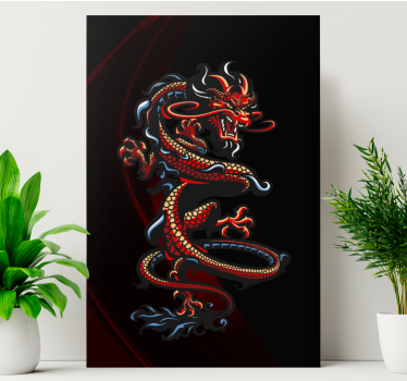 Dragonfly canvas majestic dragonfly design - TenStickers