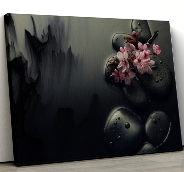 elegantes flores piedras zen sophisticated canvas prints - TenStickers