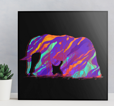 Elephant wallart elephant silhouette art - TenStickers