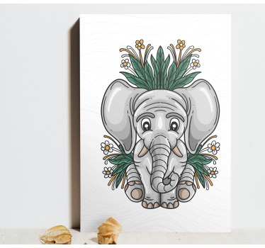 Elephant wallart playful elephant design - TenStickers