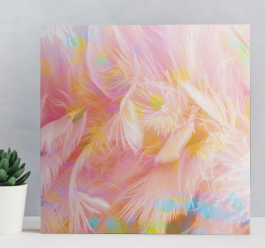 Feather canvas wall art delicate feather designs - TenStickers